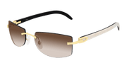 Cartier CT0017RS Sunglasses - Gold / Brown (001)
