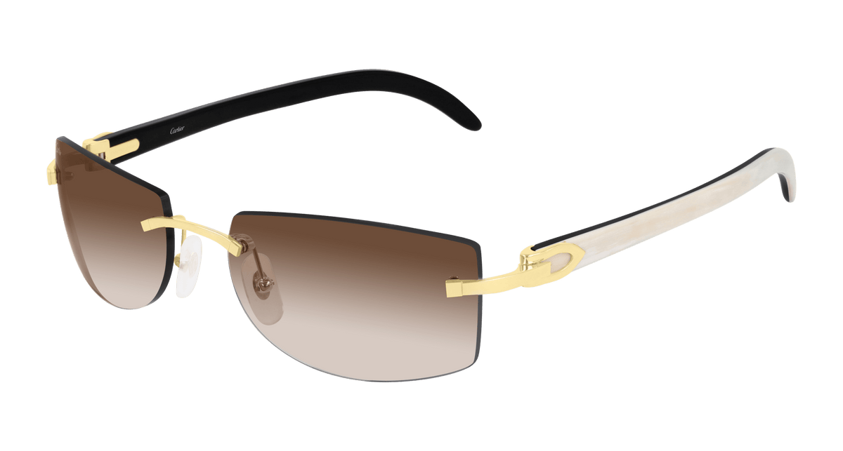 Cartier CT0017RS Sunglasses - Gold / Brown (001)