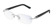 Cartier CT0048O Eyeglasses - Silver / Transparent (005)