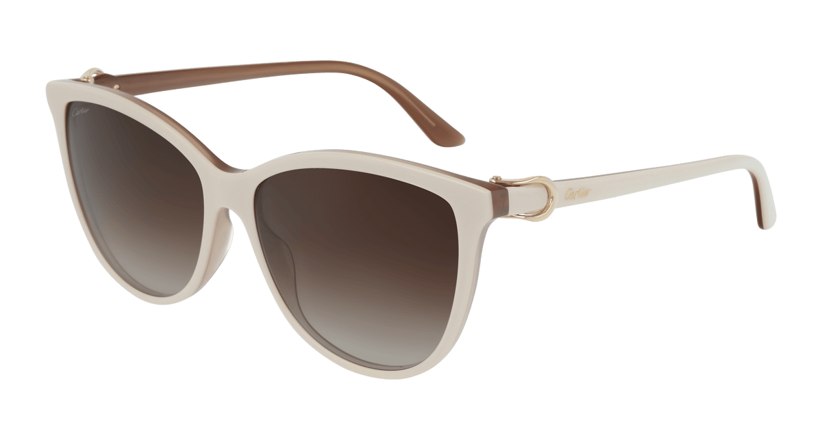 Cartier CT0186S Sunglasses - Ivory / Brown (004)