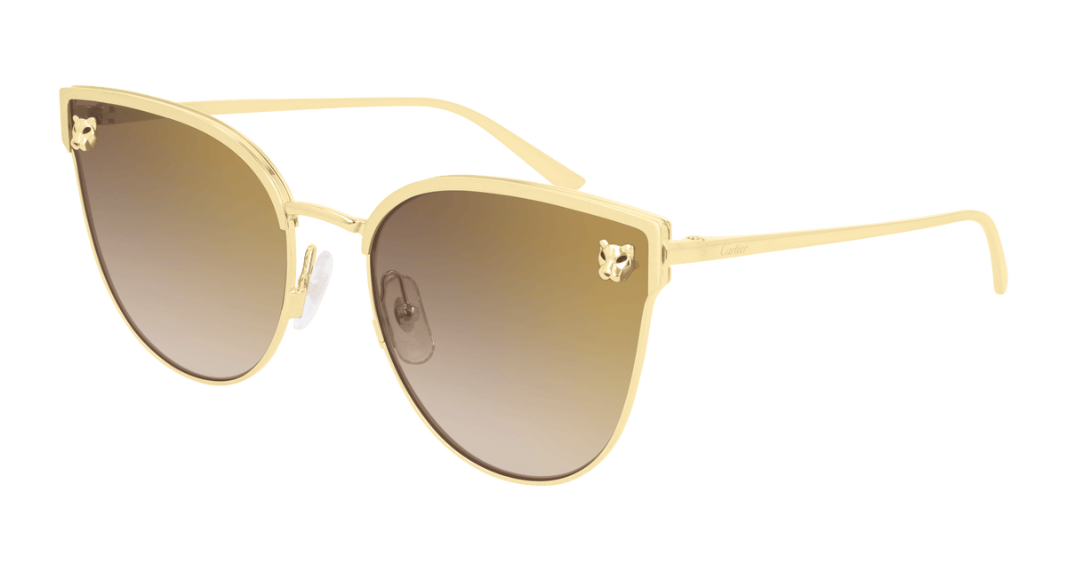Cartier CT0198S Sunglasses - Gold / Brown (002)