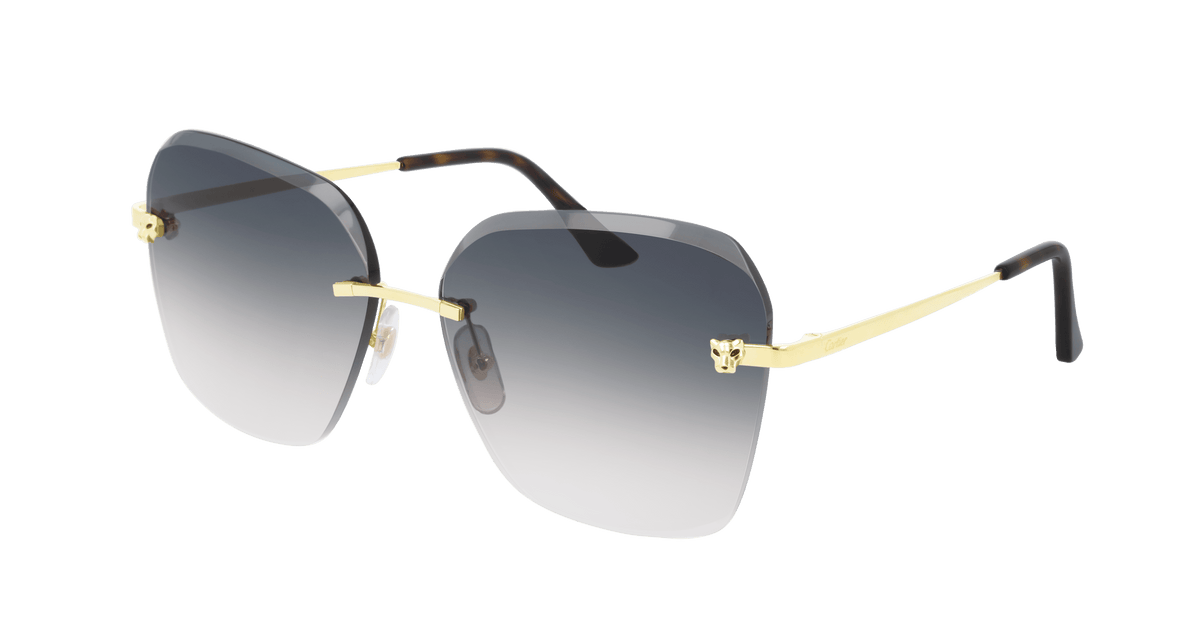 Cartier CT0147S Sunglasses - Gold / Brown (002)