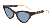 Gucci GG0597S Sunglasses - Havana / Blue (002)
