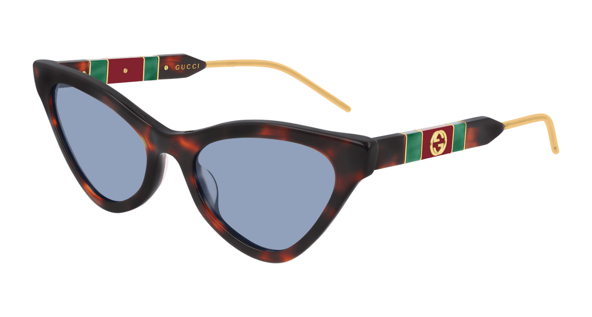 Gucci GG0597S Sunglasses - Havana / Blue (002)