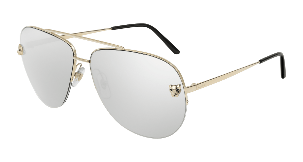 Cartier CT0065S Sunglasses - Gold / Silver (007)