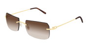 Cartier CT0006RS Sunglasses - Gold / Brown (001)