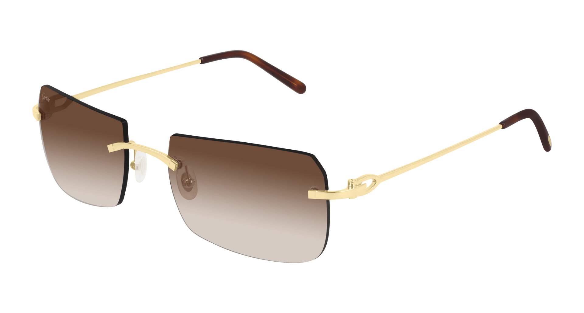Cartier CT0006RS Sunglasses - Gold / Brown (001)