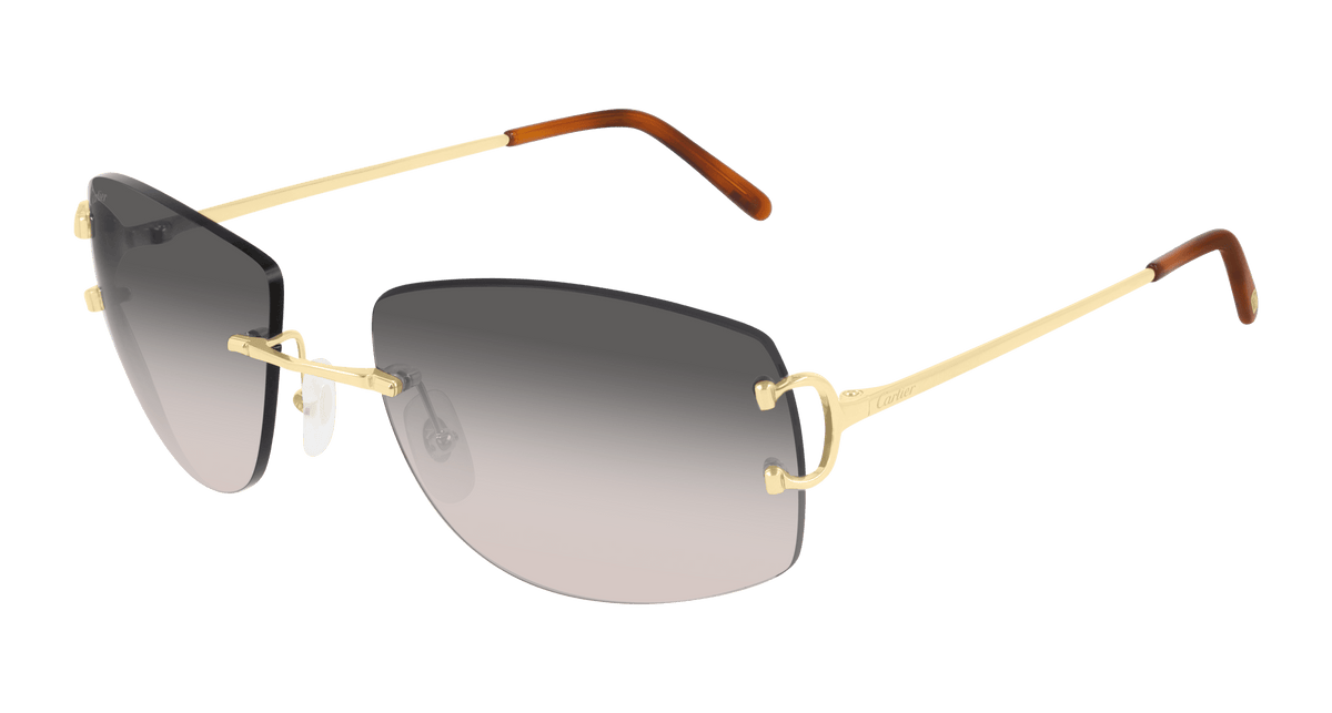 Cartier CT0008RS Sunglasses - Gold / Grey (001)