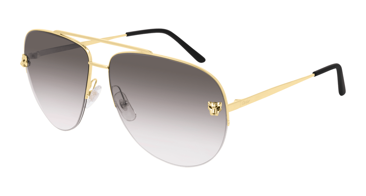 Cartier CT0065S Sunglasses - Gold / Grey (008)