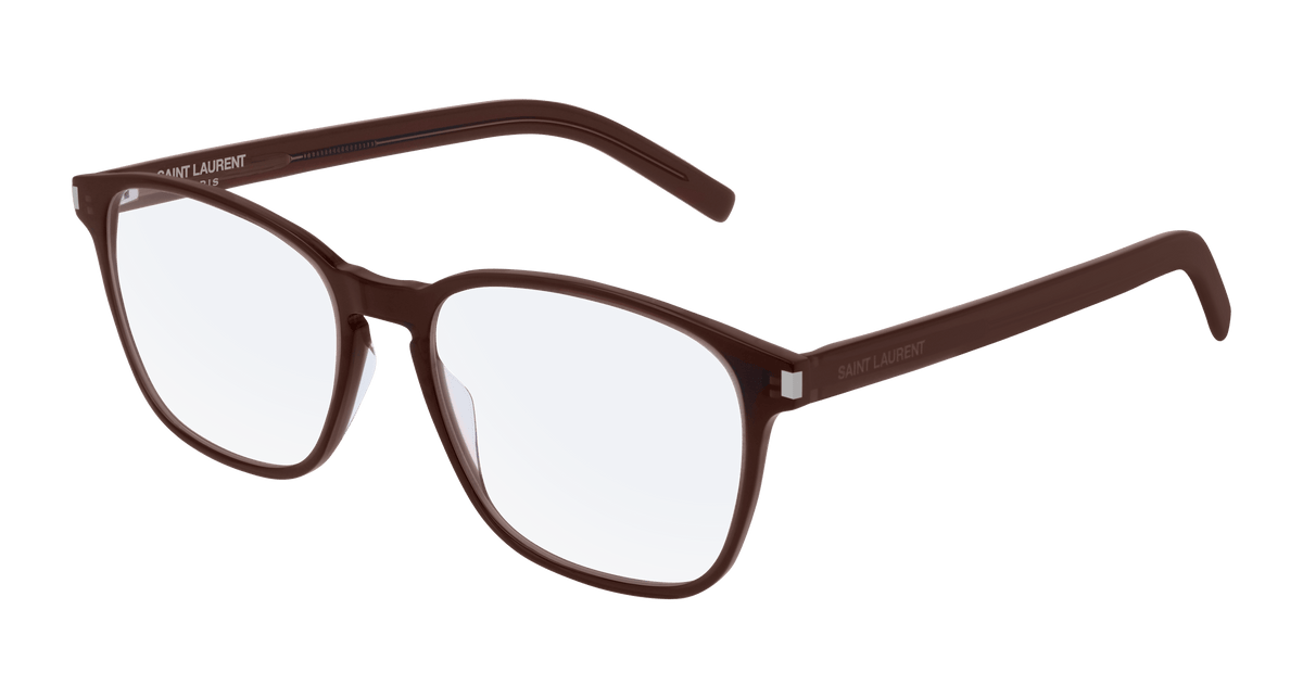 Saint Laurent SL 186-B SLIM Eyeglasses - Brown / Transparent (004)