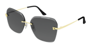 Cartier CT0147S Sunglasses - Gold / Smoke (001)