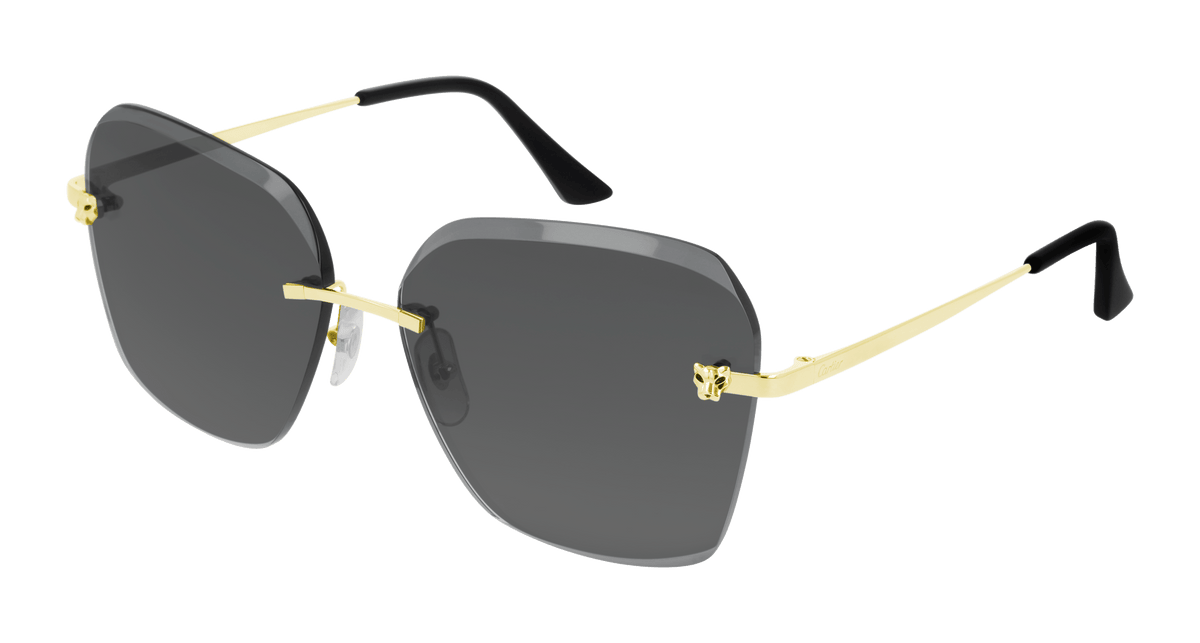 Cartier CT0147S Sunglasses - Gold / Smoke (001)