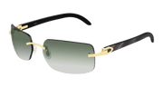 Cartier CT0022RS Sunglasses - Gold / Green (001)