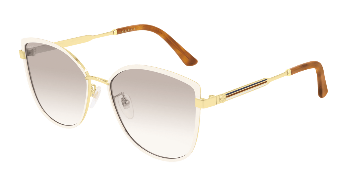 Gucci GG0589SK Sunglasses - Ivory / Grey (003)