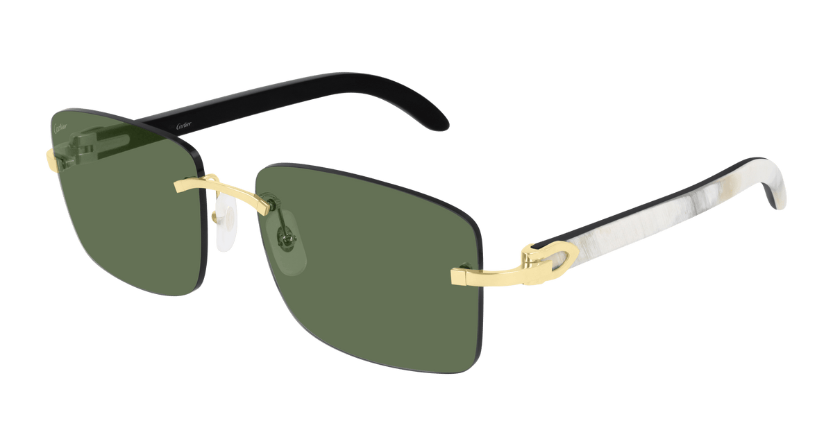 Cartier CT0030RS Sunglasses - Gold / Green (002)
