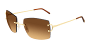 Cartier CT0009RS Sunglasses - Gold / Brown (001)