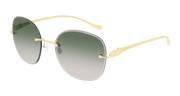 Cartier CT0028RS Sunglasses - Gold / Green (001)