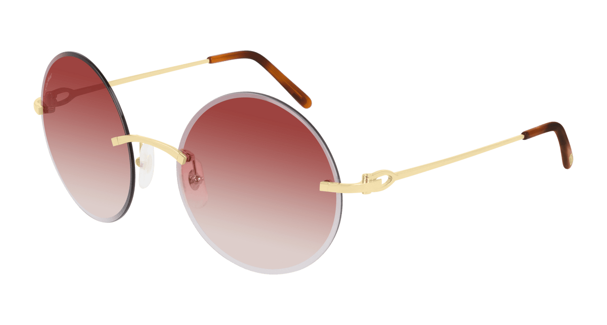 Cartier CT0002RS Sunglasses - Gold / Orange (001)