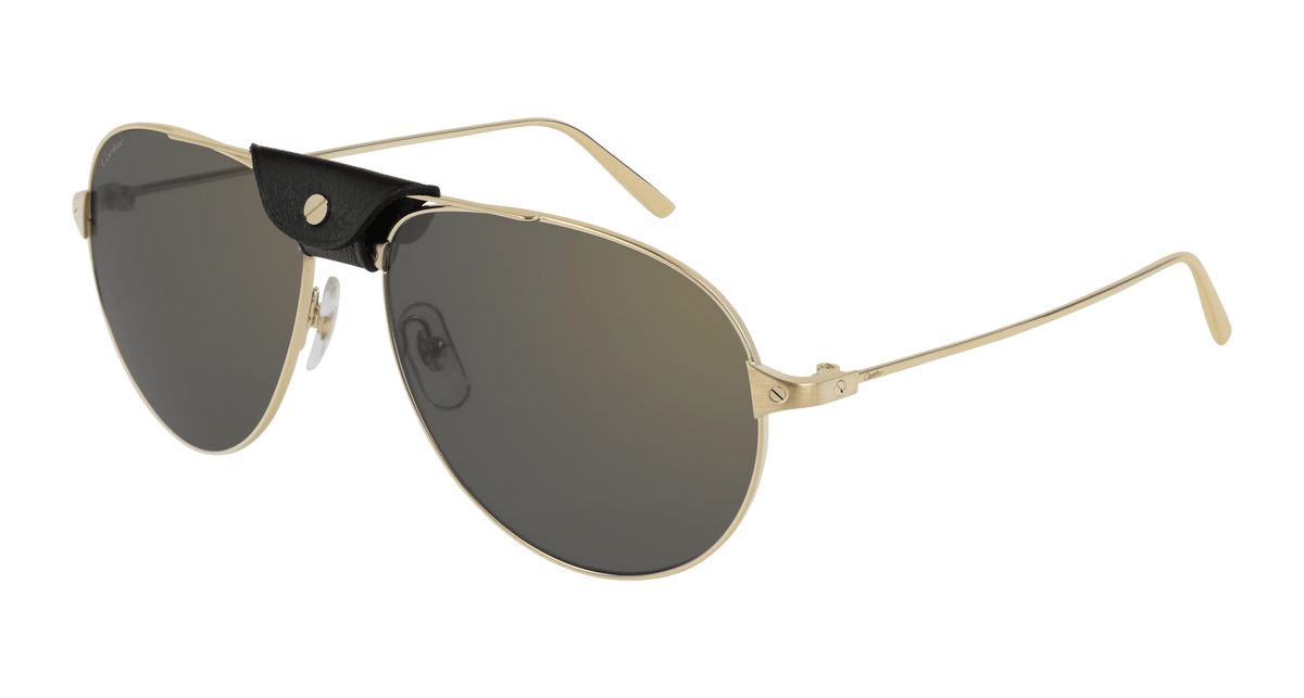 Cartier CT0038S Sunglasses - Gold / Grey (015)