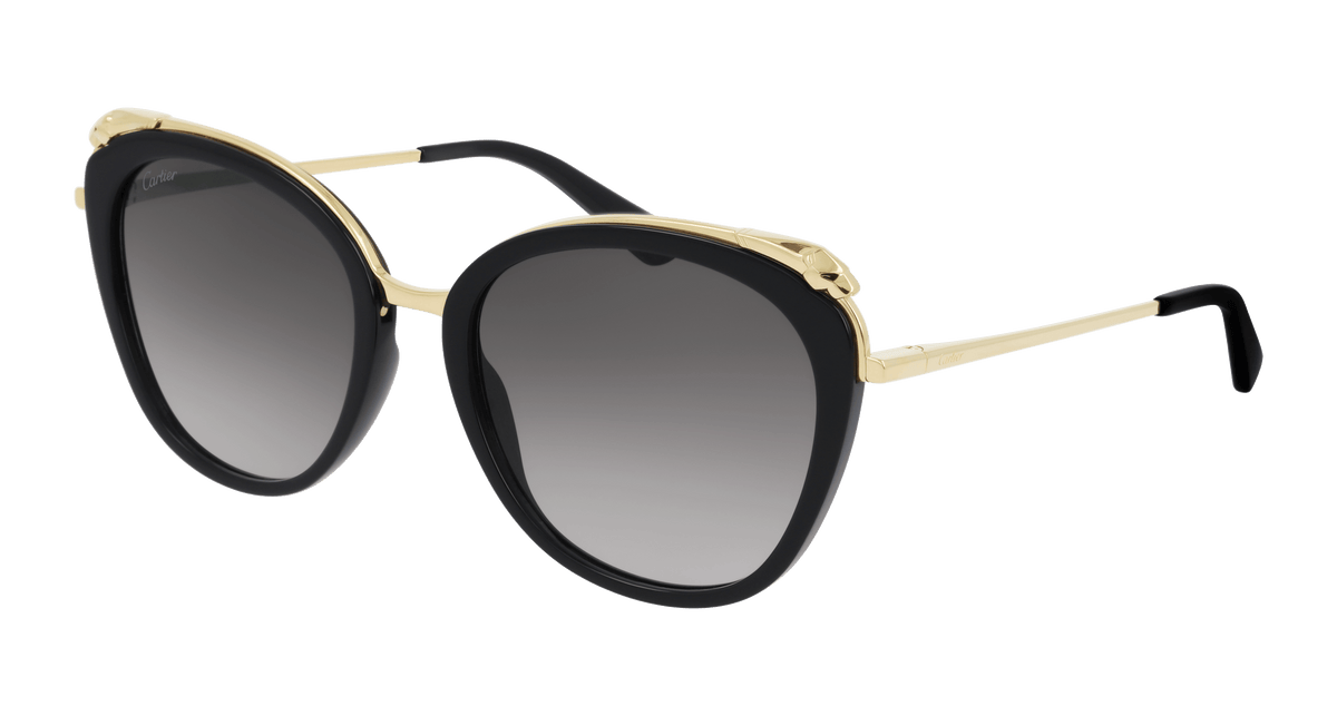 Cartier CT0150S Sunglasses - Black / Grey (001)