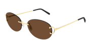 Cartier CT0029RS Sunglasses - Gold / Brown (002)