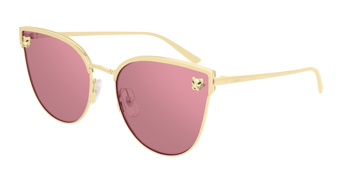 Cartier CT0198S Sunglasses - Gold / Pink (004)