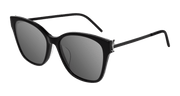 Saint Laurent SL M48S/K Sunglasses - Black / Silver (003)
