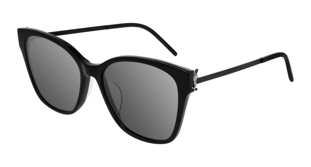 Saint Laurent SL M48S/K Sunglasses - Black / Silver (003)
