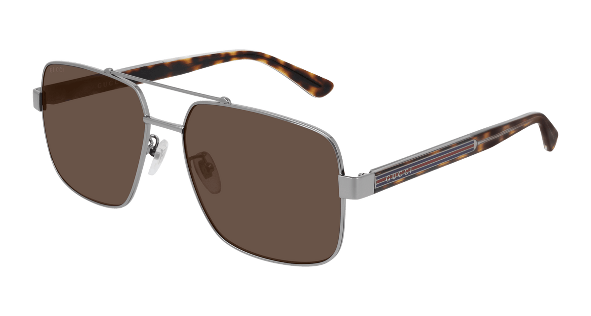 Gucci GG0529S Sunglasses - Gunmetal / Brown (002)