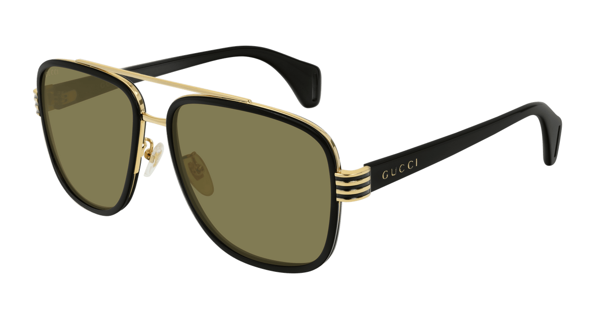 Gucci GG0448S Sunglasses - Black / Brown (002)