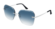 Cartier CT0147S Sunglasses - Silver / Blue (003)