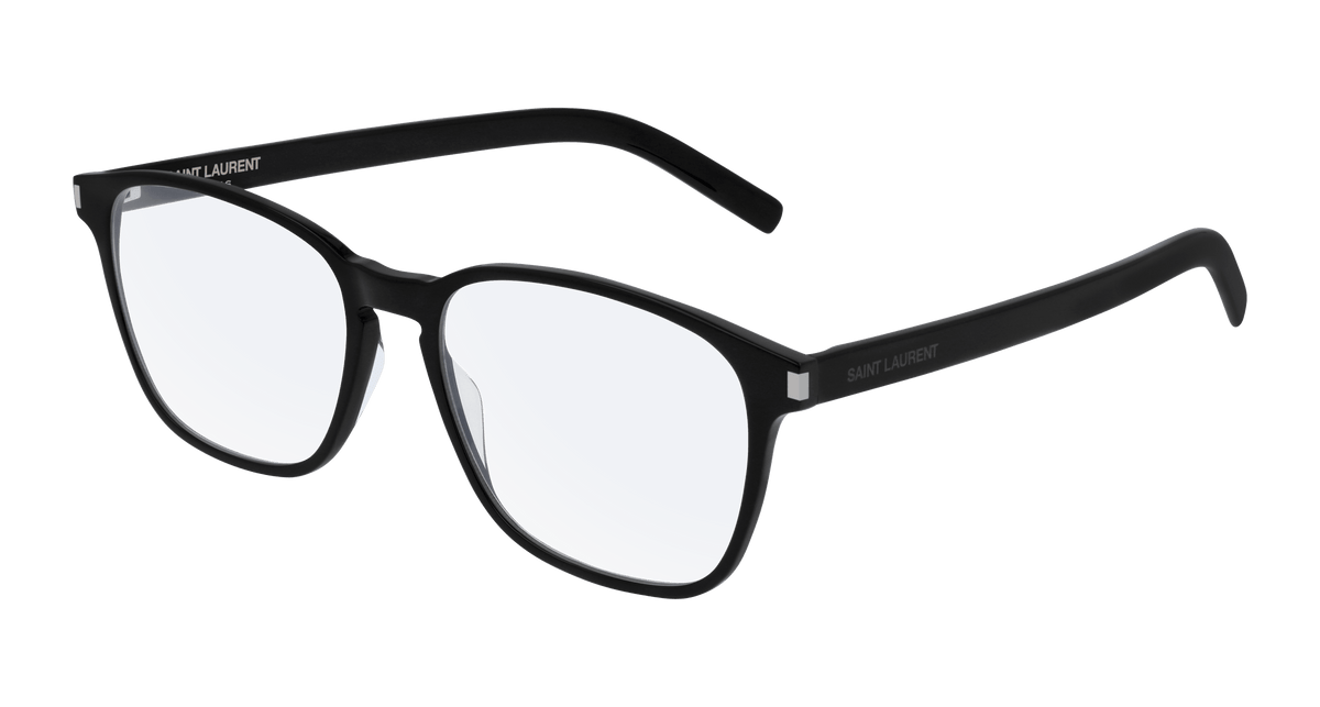 Saint Laurent SL 186-B SLIM Eyeglasses - Black / Transparent (001)