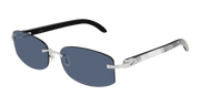 Cartier CT0031RS Sunglasses - Silver / Light Blue (002)