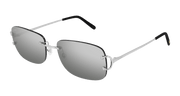Cartier CT0011RS Sunglasses - Silver / Grey (001)