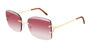 Cartier CT0007RS Sunglasses - Gold / Red (001)