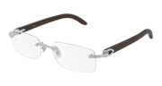 Cartier CT0052O Eyeglasses - Silver / Transparent (004)