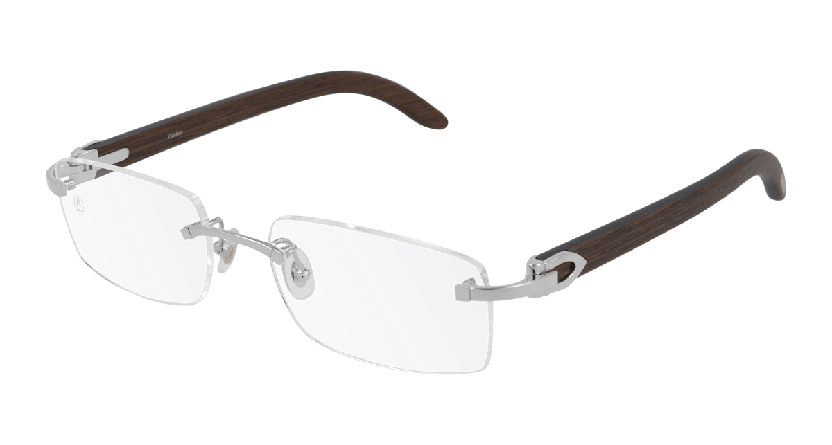 Cartier CT0052O Eyeglasses - Silver / Transparent (004)