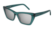 Saint Laurent SL 276 MICA Sunglasses - Green / Silver (010)