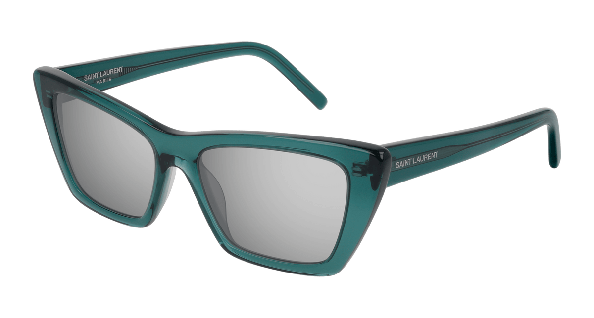 Saint Laurent SL 276 MICA Sunglasses - Green / Silver (010)