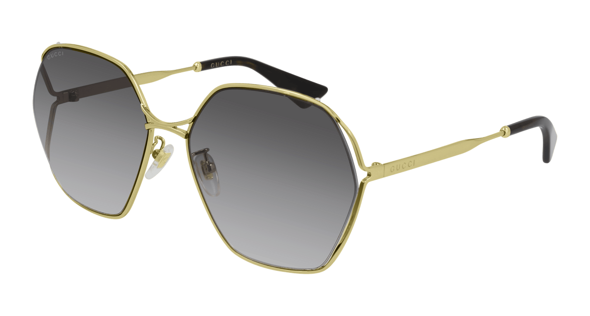 Gucci GG0818SA Sunglasses - Gold / Grey (001)