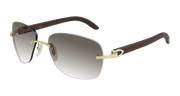 Cartier CT0014RS Sunglasses - Gold / Brown (001)