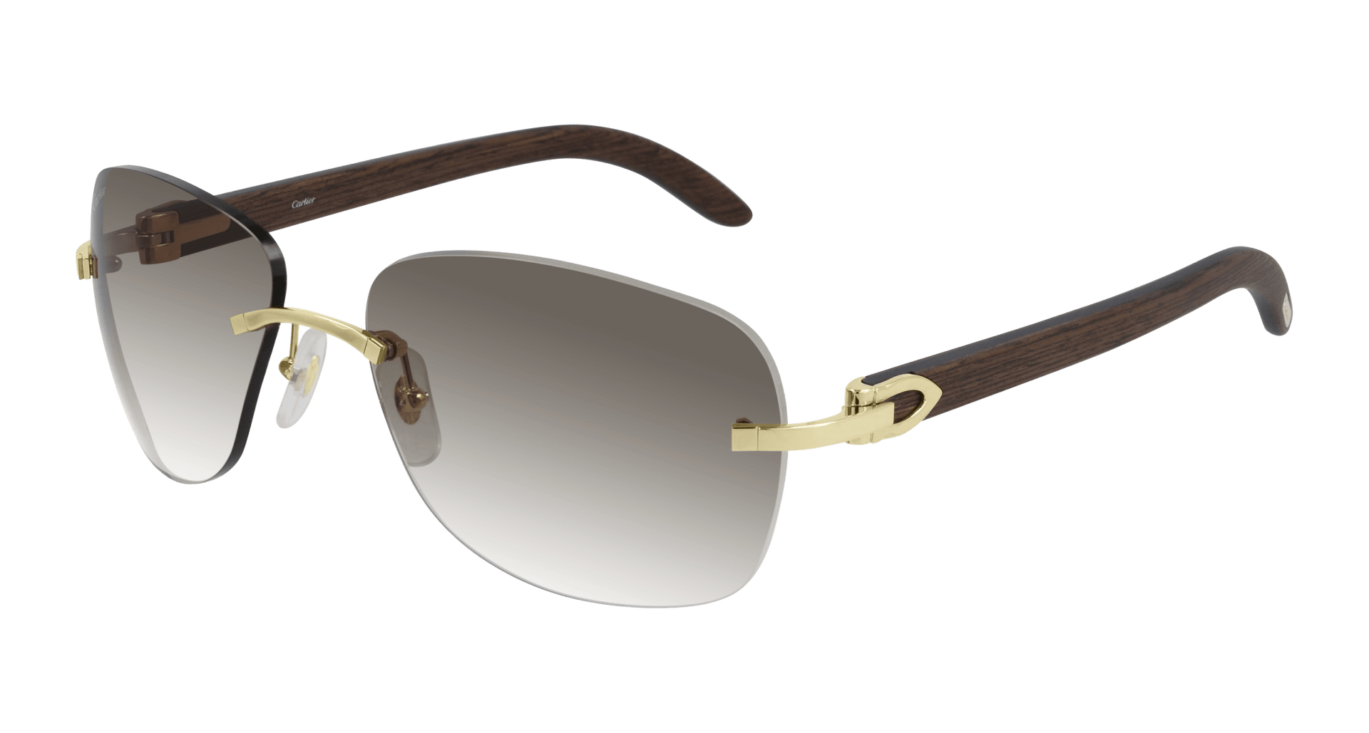 Cartier CT0014RS Sunglasses - Gold / Brown (001)