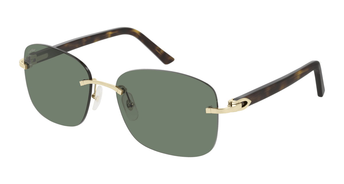 Cartier CT0227S Sunglasses - Gold / Green (002)