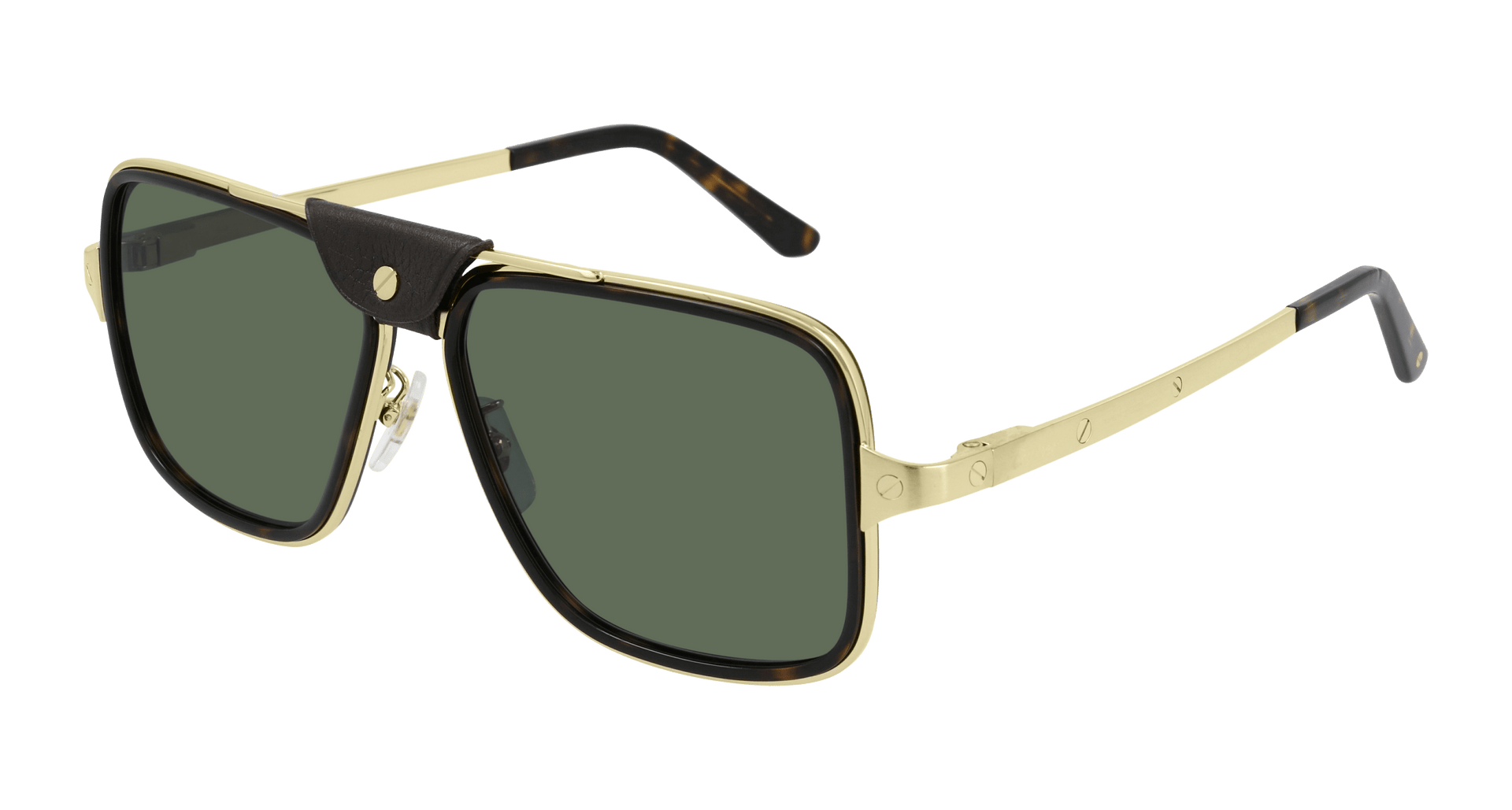 Cartier CT0263SA Sunglasses - Havana / Green (002)