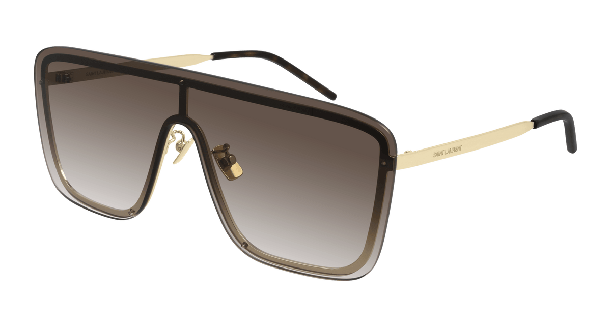Saint Laurent SL 364 MASK Sunglasses - Gold / Brown (006)