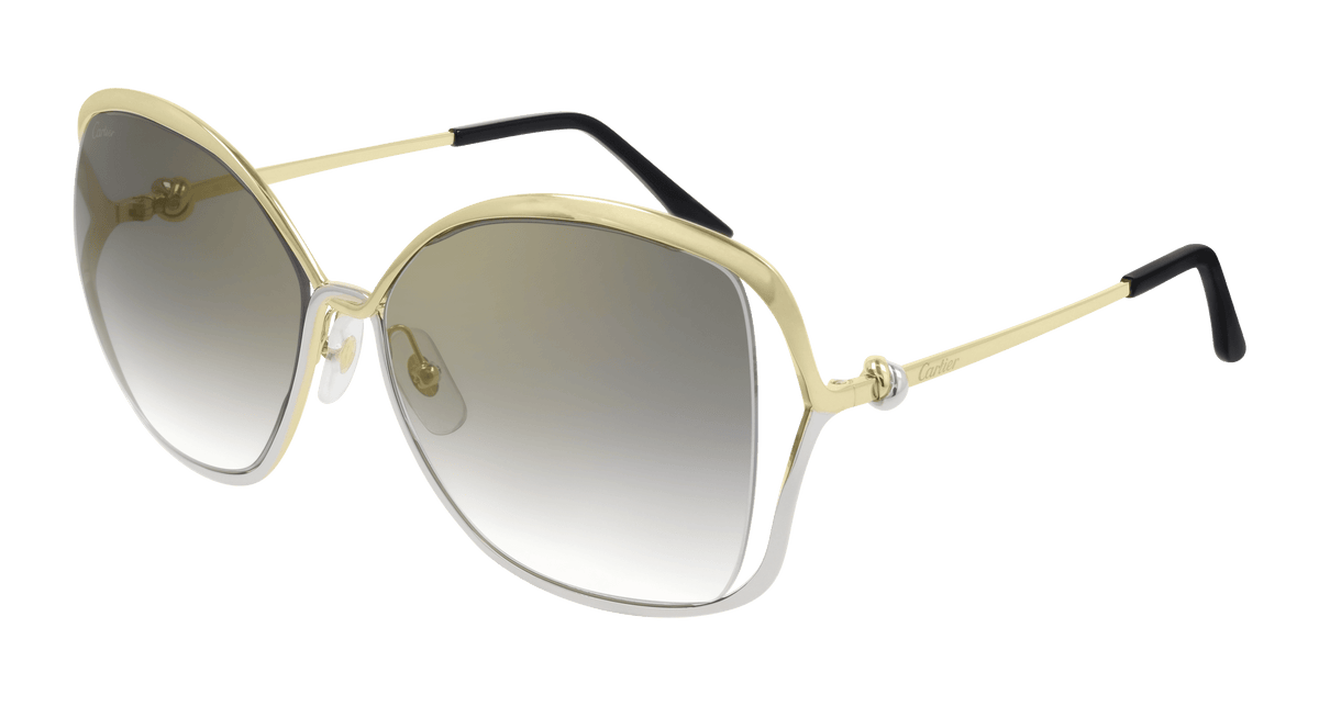 Cartier CT0225S Sunglasses - Gold / Grey (001)