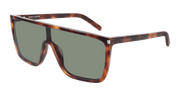 Saint Laurent SL 364 MASK ACE Sunglasses - Havana / Green (002)