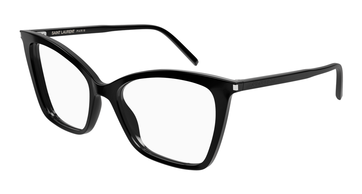 Saint Laurent SL 386 Eyeglasses - Black / Transparent (001)