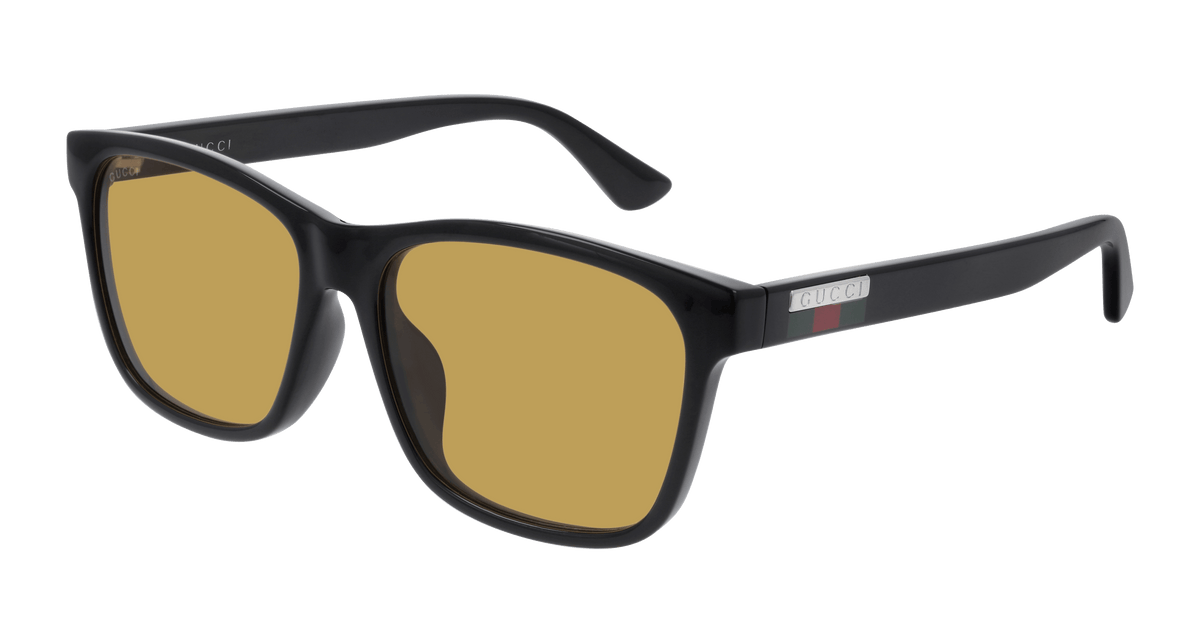 Gucci GG0746SA Sunglasses - Black / Yellow (002)