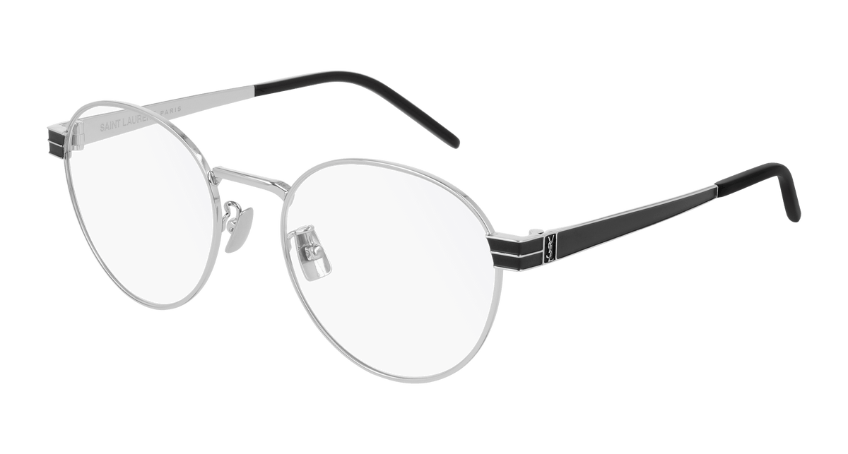 Saint Laurent SL M63 Eyeglasses - Silver / Transparent (001)